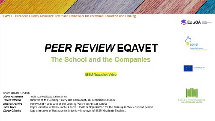 EPSM destaca-se em evento europeu EQAVET e reforça excelência do ensino profissional português